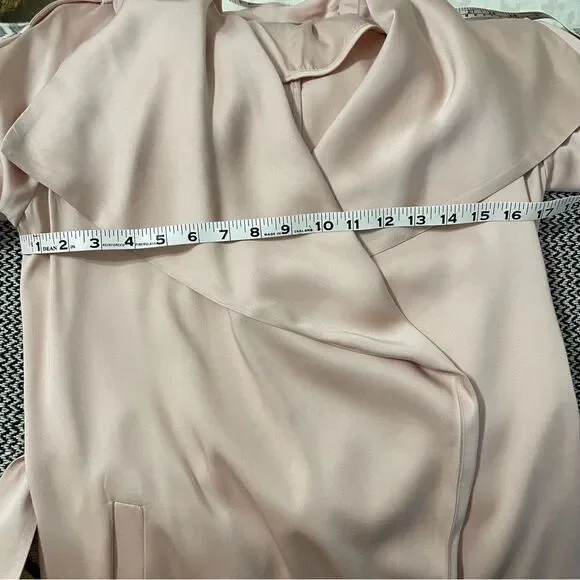Soia & Kyo Marinella Ballet Pink Straight Fit Trench Coat Sz-XXS - Picture 13 of 14